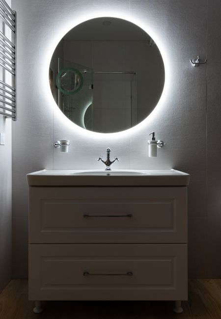 Okrúhle zrkadlo LUNA s LED